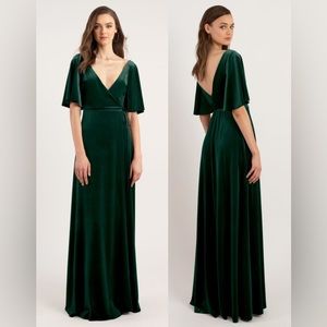 Gorgeous Jenny Yoo Emerald Velvet Dress